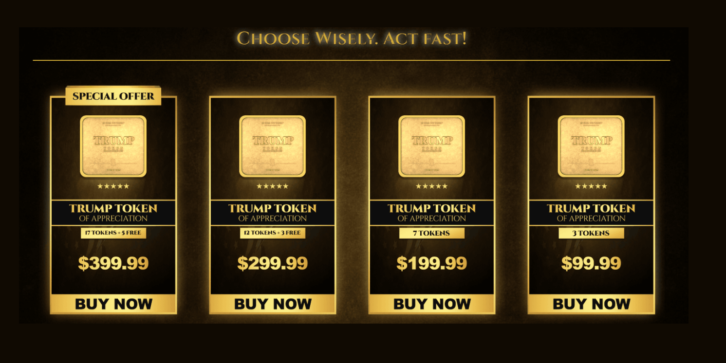 trump token price